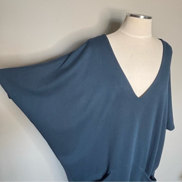 The Tiny Closet Peacock Blue Painter Dress, Medium - Picture 6 of 13